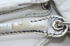 Authentic Christian Dior Lady Dior Lamb Skin Cannage Hand Bag White CD 7963I