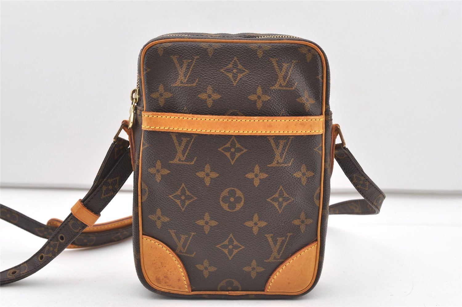 Authentic Louis Vuitton Monogram Danube Shoulder Cross Body Bag M45266 LV 7963J