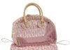 Authentic Christian Dior Trotter Hand Bag Vinyl Enamel Pink Clear Junk 7964I