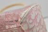 Authentic Christian Dior Trotter Hand Bag Vinyl Enamel Pink Clear Junk 7964I