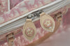 Authentic Christian Dior Trotter Hand Bag Vinyl Enamel Pink Clear Junk 7964I