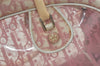 Authentic Christian Dior Trotter Hand Bag Vinyl Enamel Pink Clear Junk 7964I