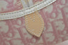 Authentic Christian Dior Trotter Hand Bag Vinyl Enamel Pink Clear Junk 7964I