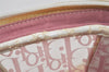 Authentic Christian Dior Trotter Hand Bag Vinyl Enamel Pink Clear Junk 7964I