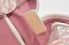 Authentic Christian Dior Trotter Hand Bag Vinyl Enamel Pink Clear Junk 7964I