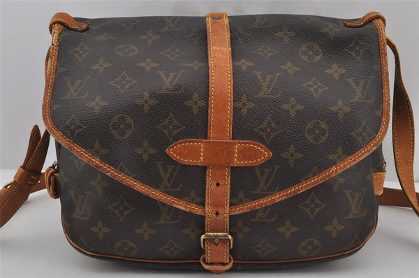 Authentic Louis Vuitton Monogram Saumur 30 Shoulder Cross Bag M42256 LV 7964J