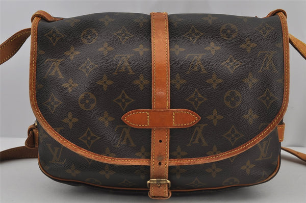 Authentic Louis Vuitton Monogram Saumur 30 Shoulder Cross Bag M42256 LV 7964J