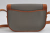 Authentic Christian Dior Shoulder Cross Body Bag Purse PVC Leather Gray CD 7965I