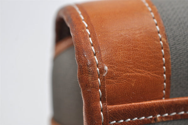 Authentic Christian Dior Shoulder Cross Body Bag Purse PVC Leather Gray CD 7965I