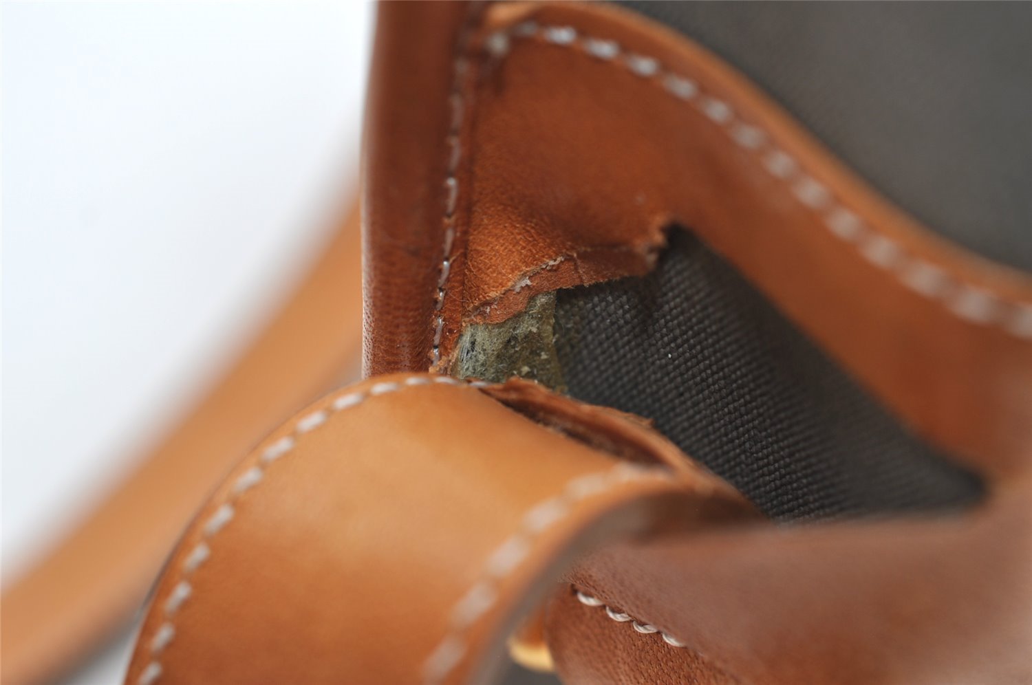 Authentic Christian Dior Shoulder Cross Body Bag Purse PVC Leather Gray CD 7965I