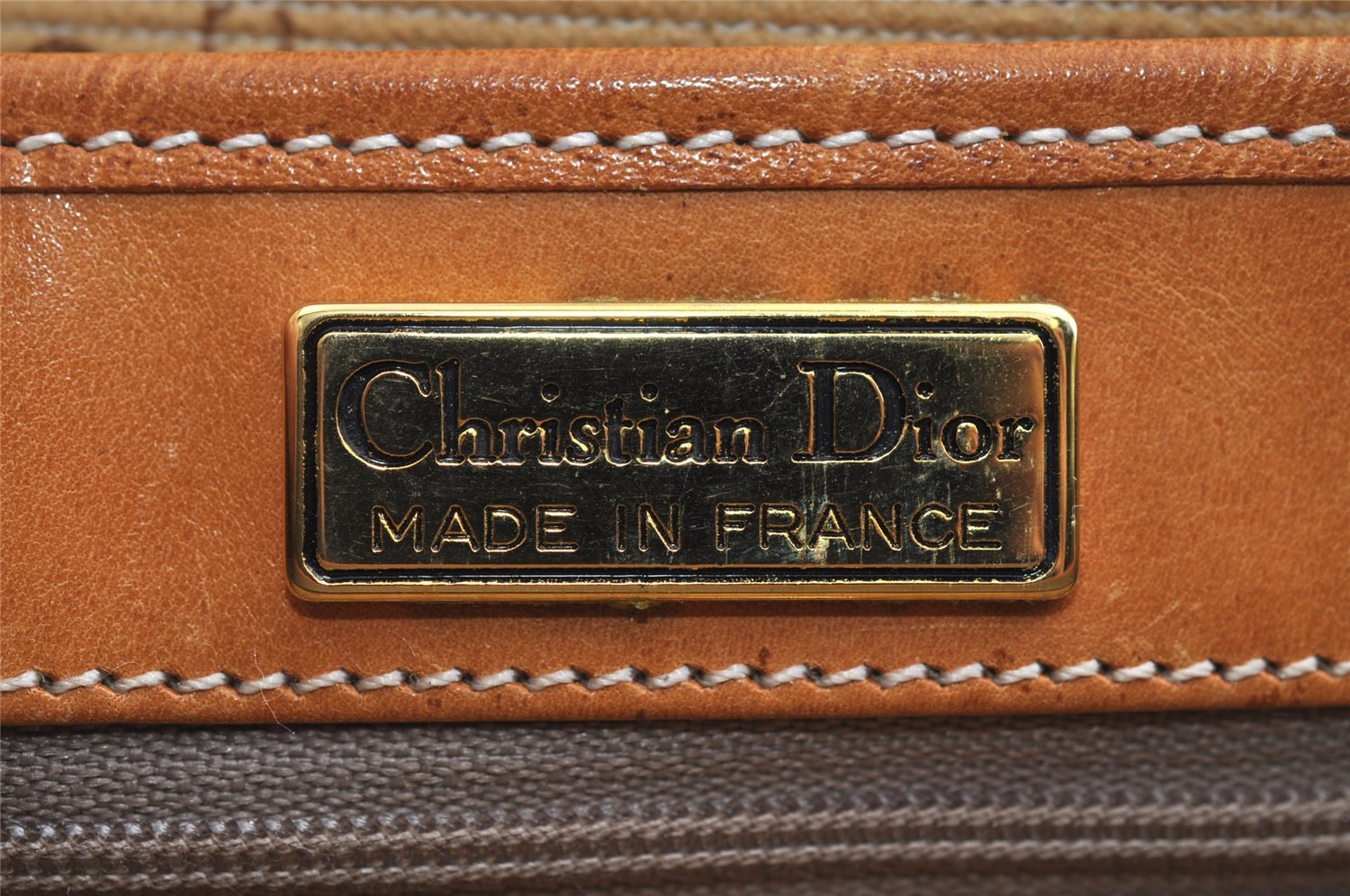 Authentic Christian Dior Shoulder Cross Body Bag Purse PVC Leather Gray CD 7965I