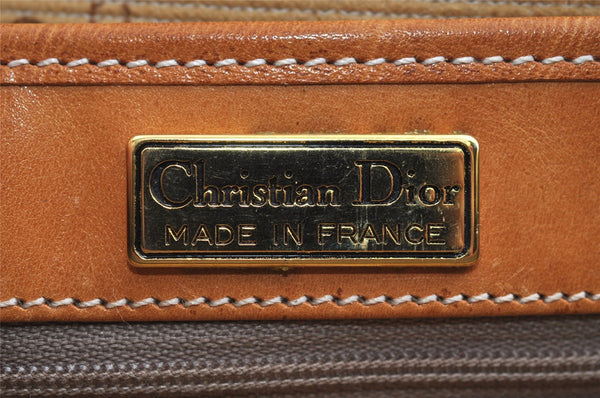 Authentic Christian Dior Shoulder Cross Body Bag Purse PVC Leather Gray CD 7965I