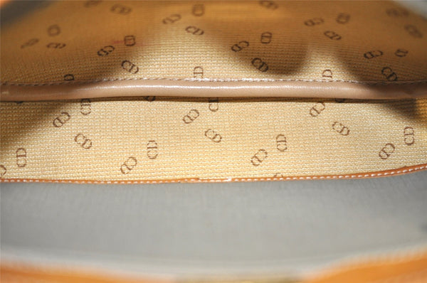 Authentic Christian Dior Shoulder Cross Body Bag Purse PVC Leather Gray CD 7965I