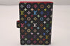 Auth Louis Vuitton Monogram Multicolor Agenda Partenaire PM Black LV Box 7968J