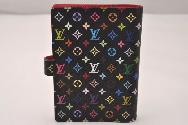 Auth Louis Vuitton Monogram Multicolor Agenda Partenaire PM Black LV Box 7968J