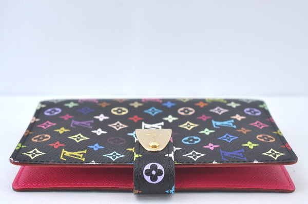 Auth Louis Vuitton Monogram Multicolor Agenda Partenaire PM Black LV Box 7968J