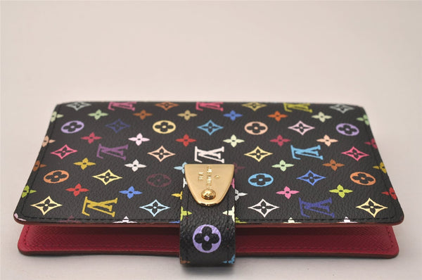 Auth Louis Vuitton Monogram Multicolor Agenda Partenaire PM Black LV Box 7968J