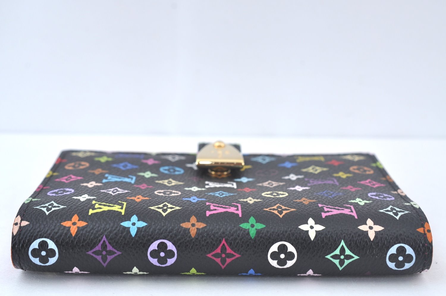 Auth Louis Vuitton Monogram Multicolor Agenda Partenaire PM Black LV Box 7968J
