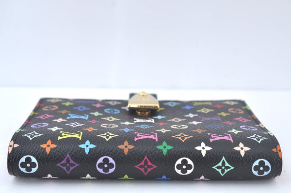 Auth Louis Vuitton Monogram Multicolor Agenda Partenaire PM Black LV Box 7968J