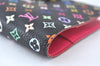 Auth Louis Vuitton Monogram Multicolor Agenda Partenaire PM Black LV Box 7968J
