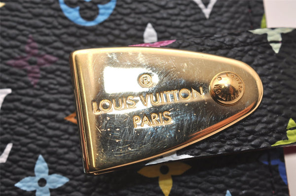 Auth Louis Vuitton Monogram Multicolor Agenda Partenaire PM Black LV Box 7968J