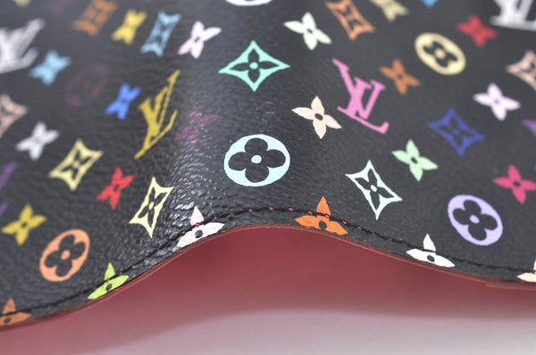 Auth Louis Vuitton Monogram Multicolor Agenda Partenaire PM Black LV Box 7968J