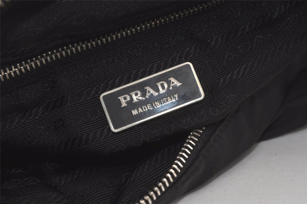 Authentic PRADA Nylon Tessuto Leather Shoulder Cross Body Bag Black 7970I