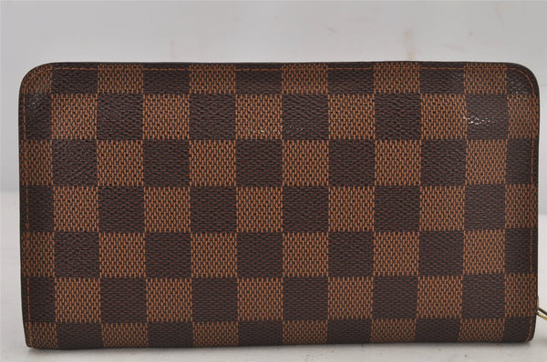 Authentic Louis Vuitton Damier Porte Monnaie Zip Purse Wallet N61728 LV 7970J