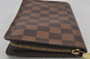 Authentic Louis Vuitton Damier Porte Monnaie Zip Purse Wallet N61728 LV 7970J