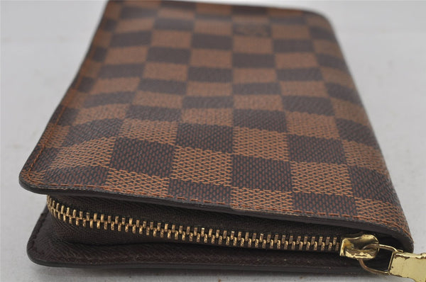 Authentic Louis Vuitton Damier Porte Monnaie Zip Purse Wallet N61728 LV 7970J