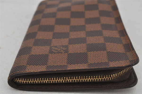 Authentic Louis Vuitton Damier Porte Monnaie Zip Purse Wallet N61728 LV 7970J