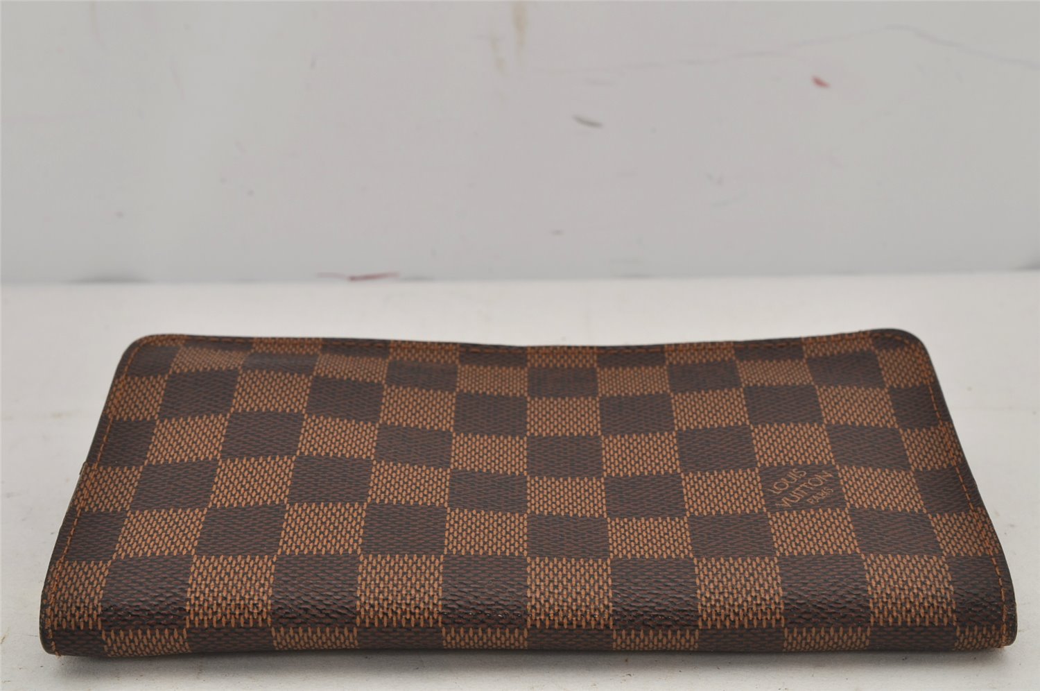 Authentic Louis Vuitton Damier Porte Monnaie Zip Purse Wallet N61728 LV 7970J