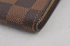 Authentic Louis Vuitton Damier Porte Monnaie Zip Purse Wallet N61728 LV 7970J