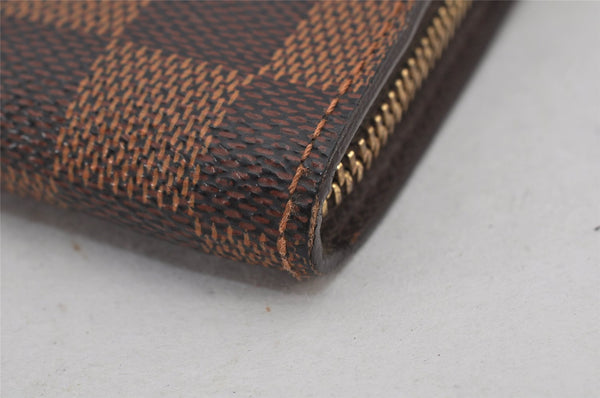 Authentic Louis Vuitton Damier Porte Monnaie Zip Purse Wallet N61728 LV 7970J