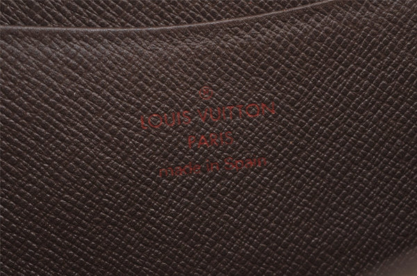 Authentic Louis Vuitton Damier Porte Monnaie Zip Purse Wallet N61728 LV 7970J