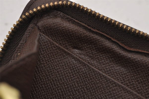 Authentic Louis Vuitton Damier Porte Monnaie Zip Purse Wallet N61728 LV 7970J