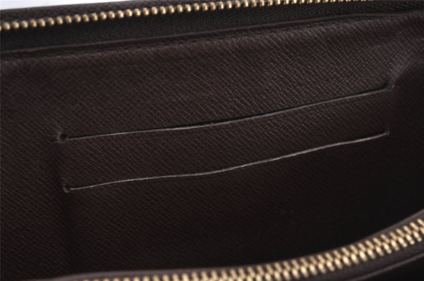 Authentic Louis Vuitton Damier Porte Monnaie Zip Purse Wallet N61728 LV 7970J