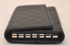 Authentic GUCCI Micro Guccissima GG Leather 6 Hooks Key Case 150402 Black 7971J