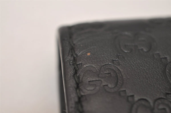 Authentic GUCCI Micro Guccissima GG Leather 6 Hooks Key Case 150402 Black 7971J