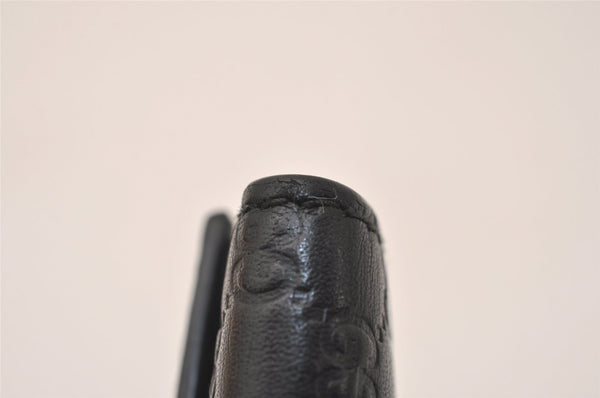 Authentic GUCCI Micro Guccissima GG Leather 6 Hooks Key Case 150402 Black 7971J