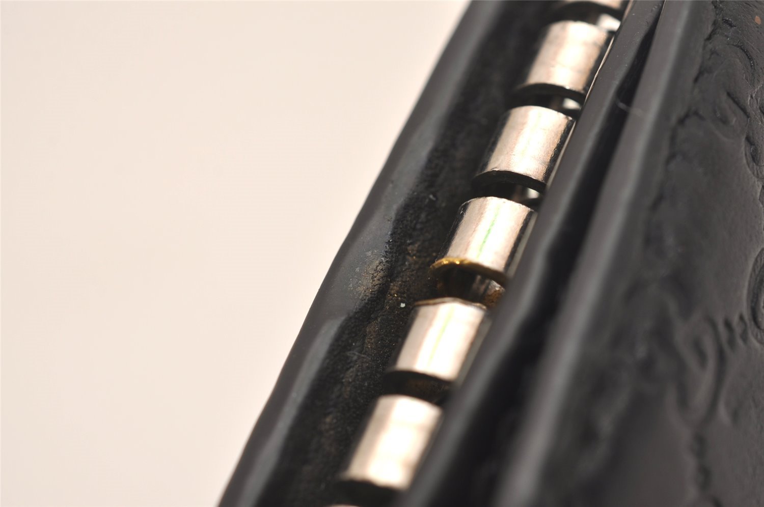 Authentic GUCCI Micro Guccissima GG Leather 6 Hooks Key Case 150402 Black 7971J