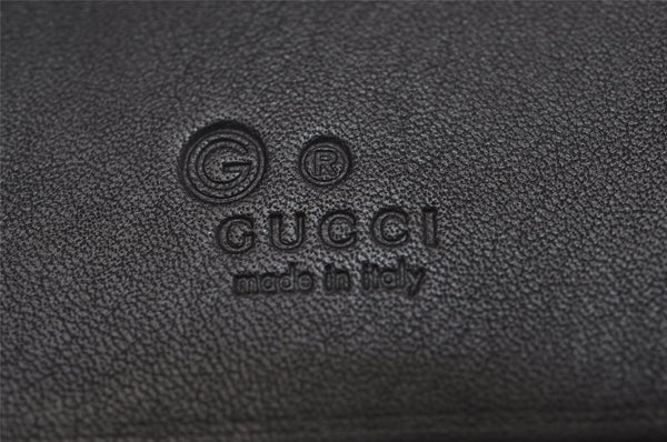 Authentic GUCCI Micro Guccissima GG Leather 6 Hooks Key Case 150402 Black 7971J