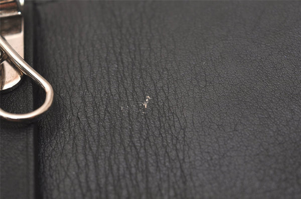 Authentic GUCCI Micro Guccissima GG Leather 6 Hooks Key Case 150402 Black 7971J