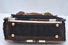 Authentic PRADA Vintage Canvas Leather 2Way Shoulder Hand Bag Purse Brown 7972I