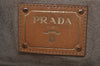 Authentic PRADA Vintage Canvas Leather 2Way Shoulder Hand Bag Purse Brown 7972I