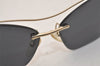 Authentic PRADA Sunglasses Hibiscus Design Titanium SPR21U Black Gold Box 7972J