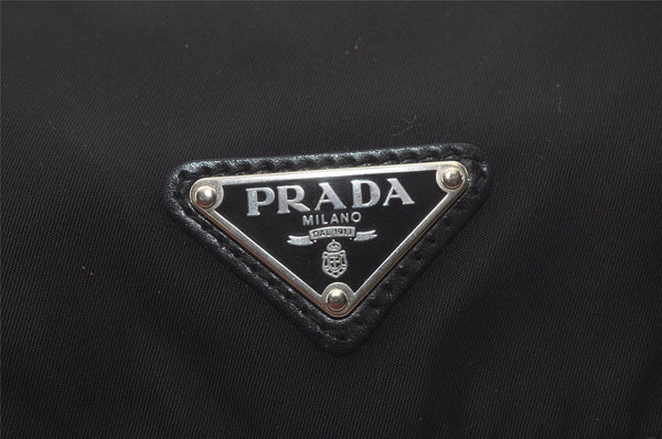 Authentic PRADA Nylon Tessuto Leather Shoulder Cross Body Bag Purse Black 7973I