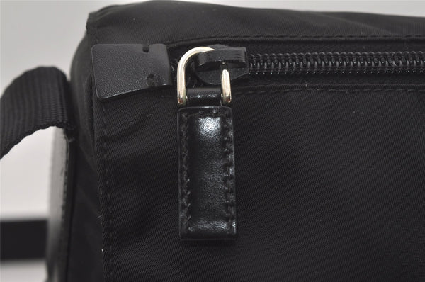 Authentic PRADA Nylon Tessuto Leather Shoulder Cross Body Bag Purse Black 7973I