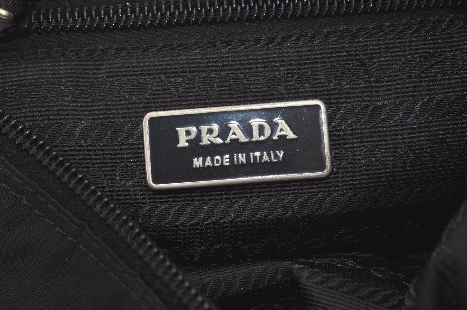 Authentic PRADA Nylon Tessuto Leather Shoulder Cross Body Bag Purse Black 7973I