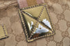 Authentic GUCCI Sherry Line Tote Bag GG Canvas Enamel 131230 Beige 7974J